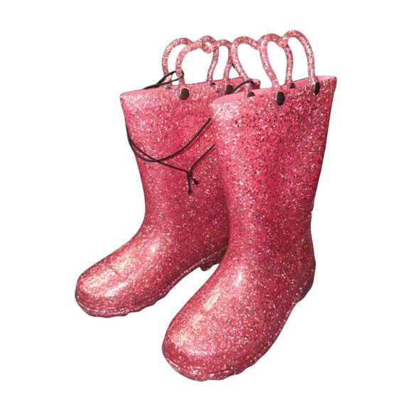 Western Chief Toddler Girls Abby Glitter Light-Up Rain Boots Pink Size 11 | NWT - Picture 2 of 2